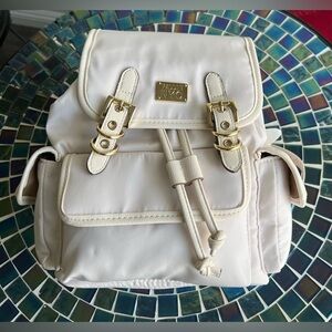 Madden NYC Women’s Buckle Flap Backpack In Cream